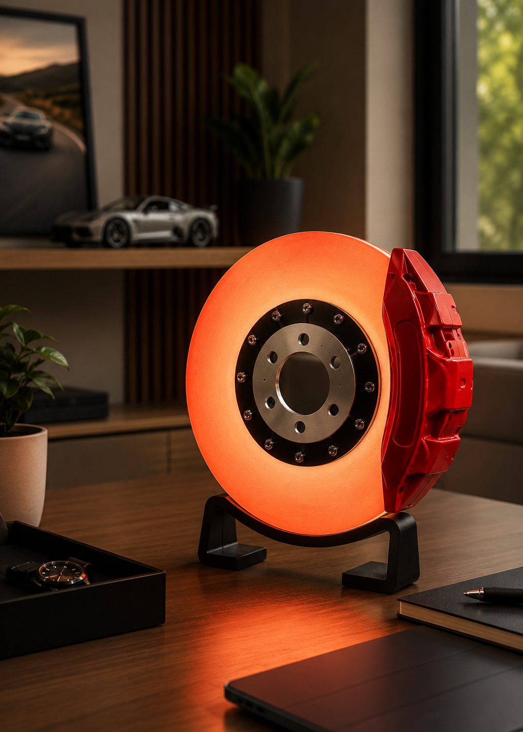 RevGlow Brake Disc Lamp™ — Motorsport Desk Light