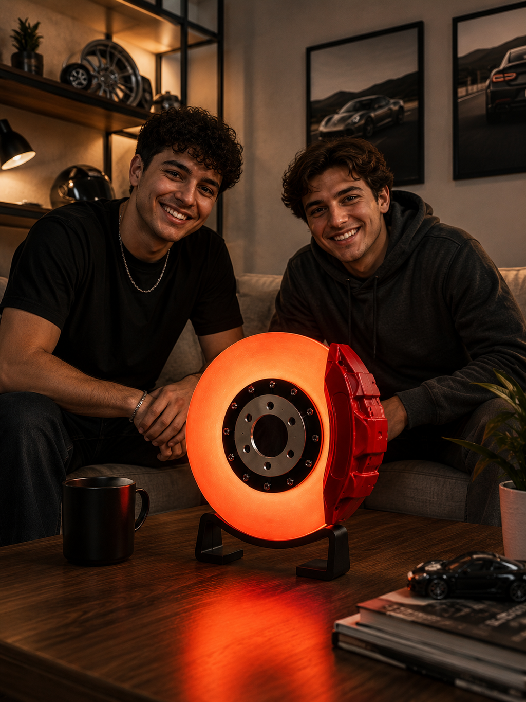 RevGlow Brake Disc Lamp™ — Motorsport Desk Light