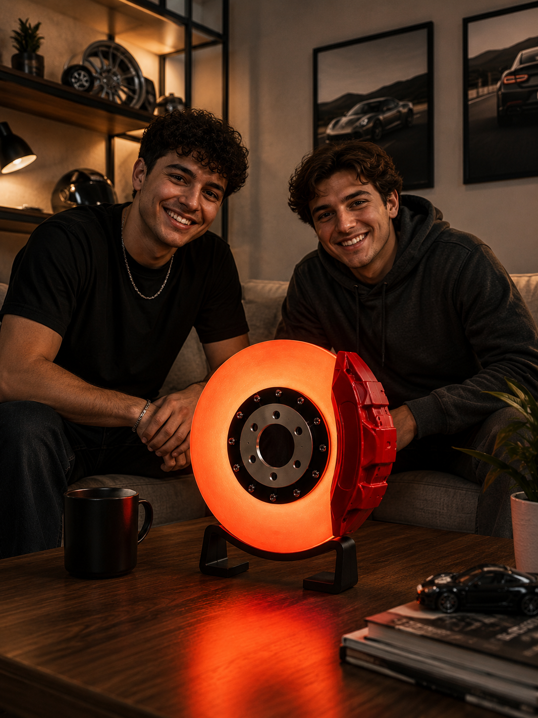 RevGlow Brake Disc Lamp™ — Motorsport Desk Light