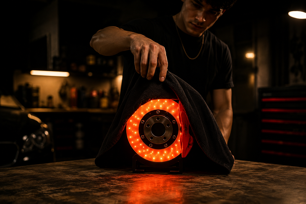 RevGlow Brake Disc Lamp™ — Motorsport Desk Light