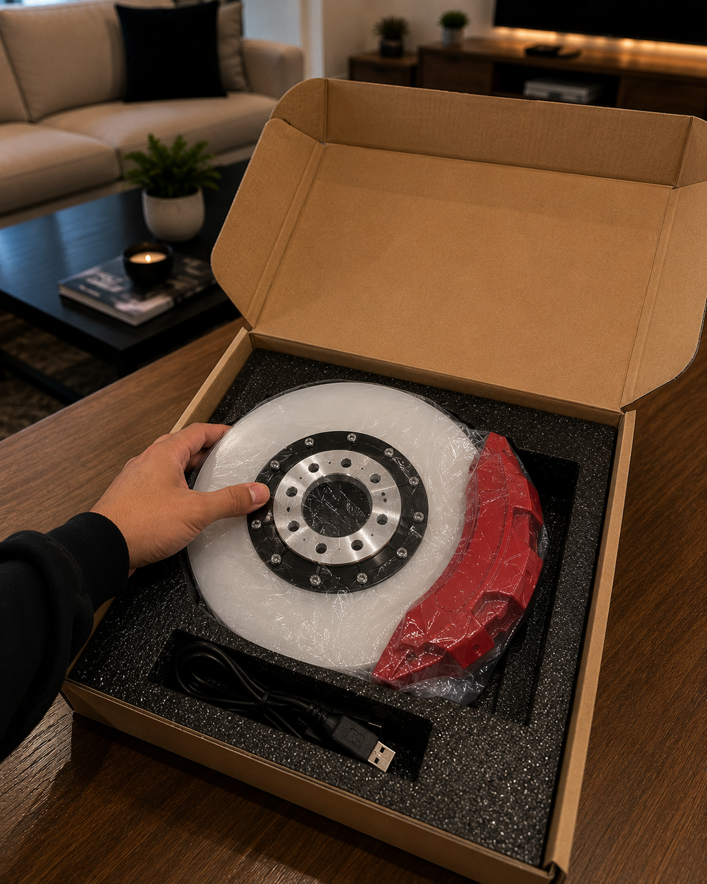 RevGlow Brake Disc Lamp™ — Motorsport Desk Light