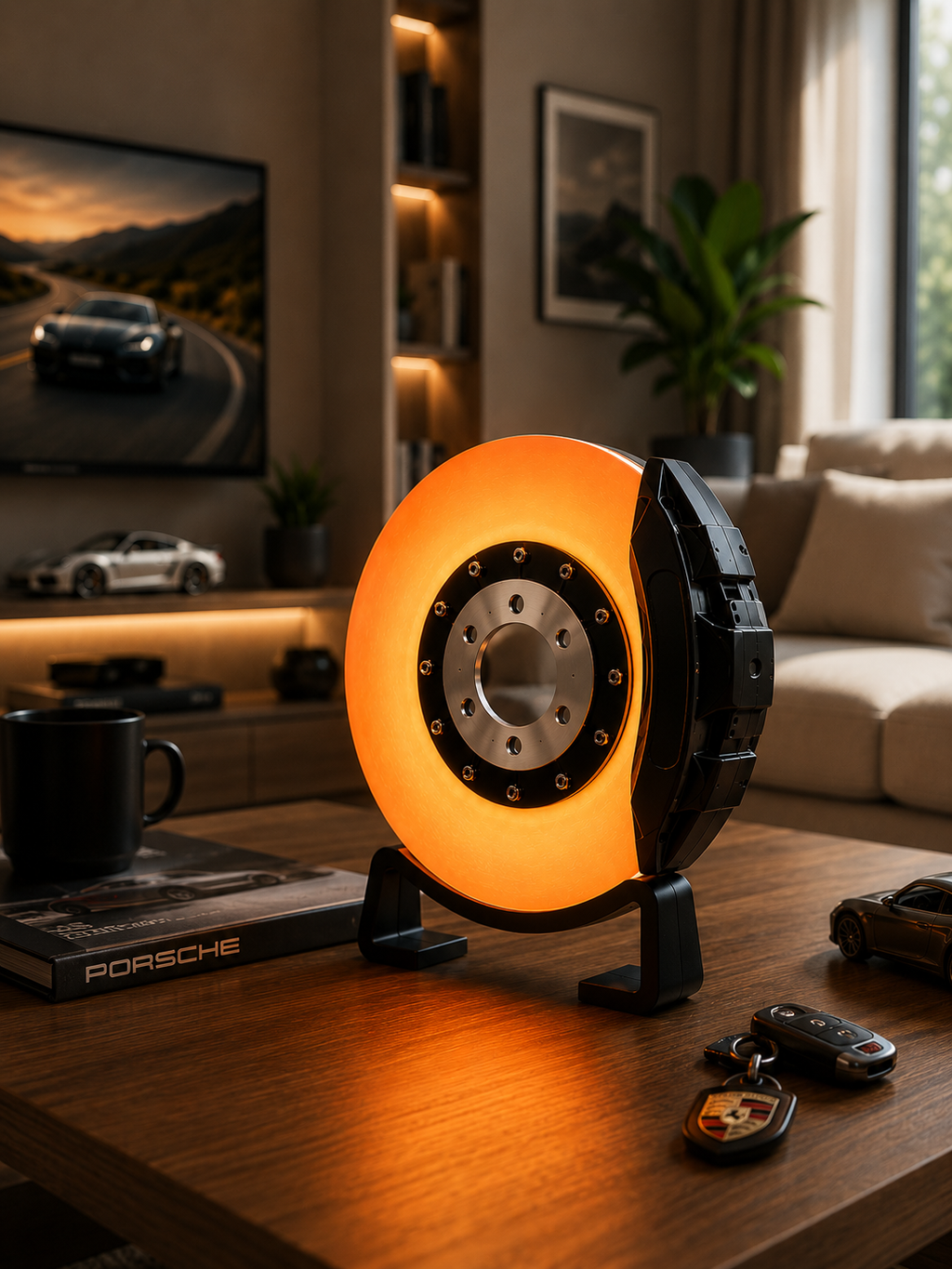 RevGlow Brake Disc Lamp™ — Motorsport Desk Light