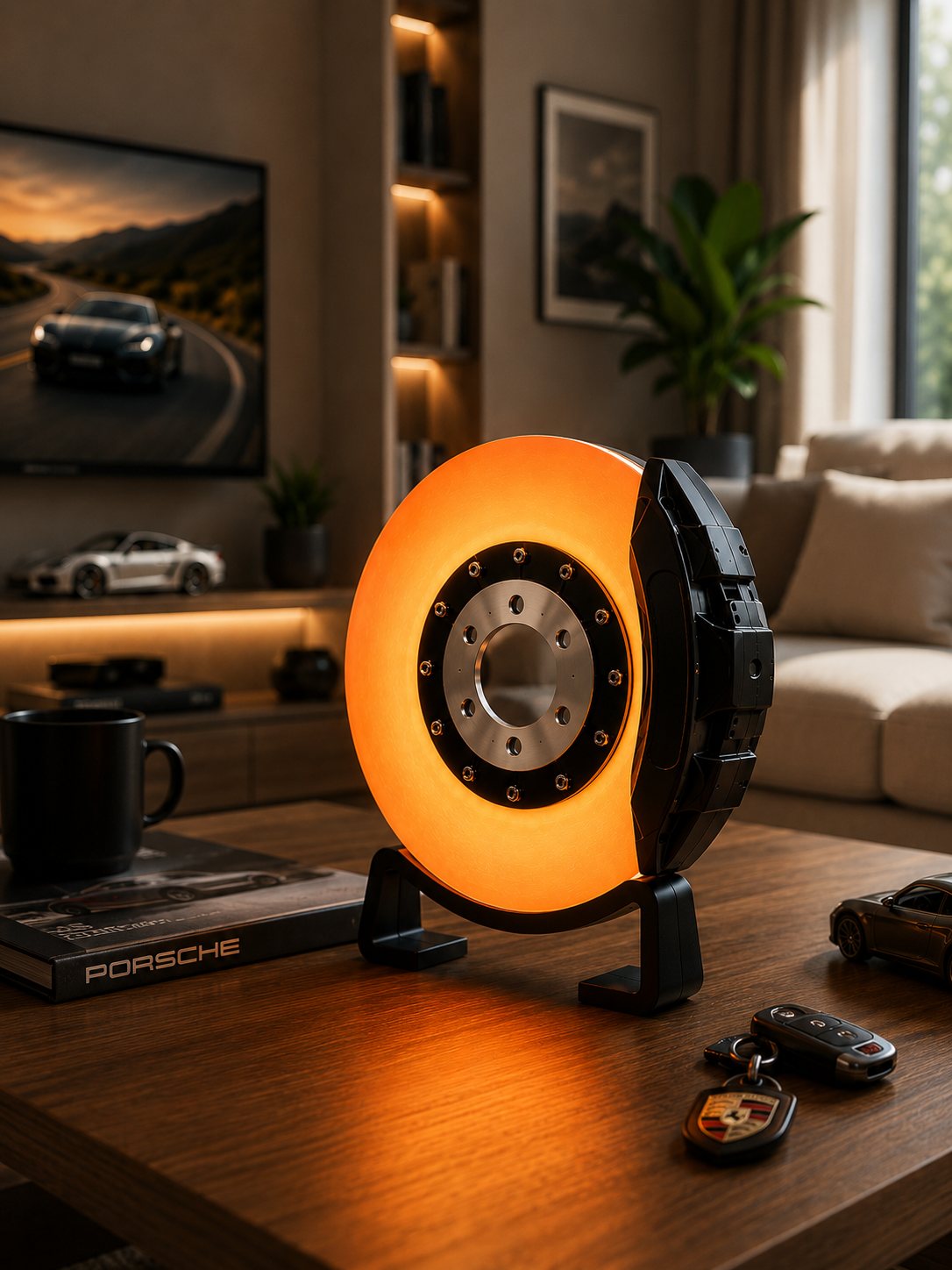 RevGlow Brake Disc Lamp™ — Motorsport Desk Light