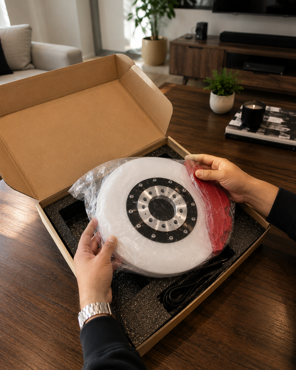 RevGlow Brake Disc Lamp™ — Motorsport Desk Light