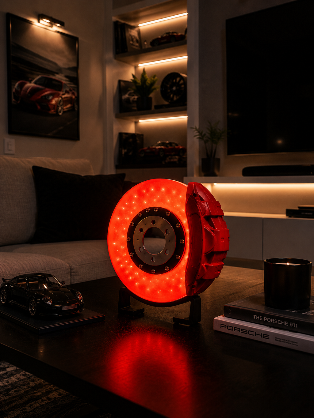 RevGlow Brake Disc Lamp™ — Motorsport Desk Light